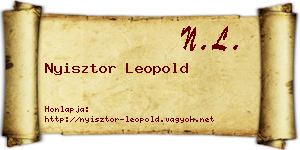 Nyisztor Leopold névjegykártya